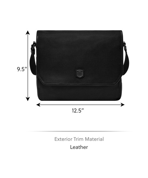 FOSSIL（フォッシル）の「フォッシル クーリエバッグ メンズ ナイロン/合成 ブラック A4収納可 MBG9628001（ショルダーバッグ・メンズ・ブラック・FREE）」の4枚目の写真