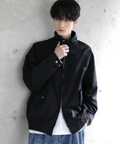 ETELIO（エテリオ）の「ヴィンテージ加工PU合皮/タフタ スタンドネックジャケット（ブルゾン・メンズ・ライトグレー/グレー系/ブラック系/ブラック・XL/L/M/S）」の11枚目の写真