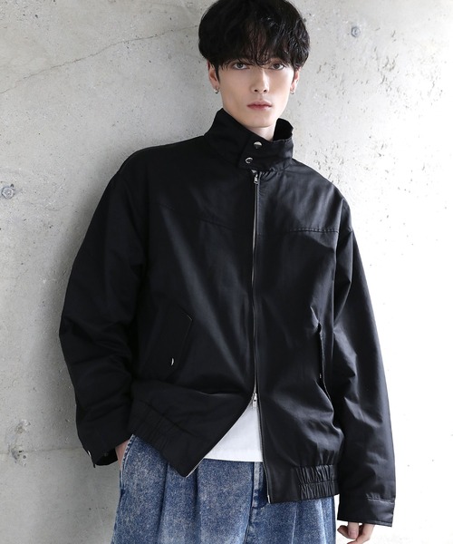 ETELIO（エテリオ）の「ヴィンテージ加工PU合皮/タフタ スタンドネックジャケット（ブルゾン・メンズ・ライトグレー/グレー系/ブラック系/ブラック・XL/L/M/S）」の12枚目の写真