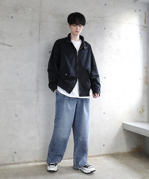 ETELIO（エテリオ）の「ヴィンテージ加工PU合皮/タフタ スタンドネックジャケット（ブルゾン・メンズ・ライトグレー/グレー系/ブラック系/ブラック・XL/L/M/S）」の15枚目の写真