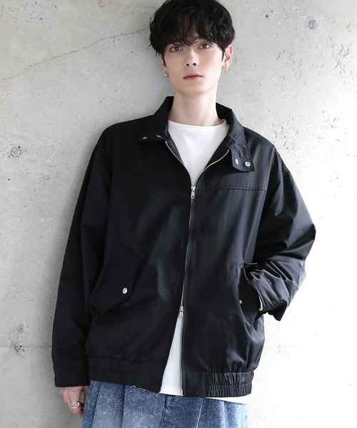 ETELIO（エテリオ）の「ヴィンテージ加工PU合皮/タフタ スタンドネックジャケット（ブルゾン・メンズ・ライトグレー/グレー系/ブラック系/ブラック・XL/L/M/S）」の5枚目の写真