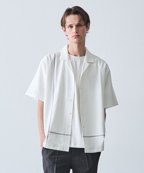 5351 POUR LES HOMMES（ゴーサンゴーイチプールオム）の「Lライン オープンカラー 半袖シャツ（シャツ/ブラウス・メンズ・ホワイト/ライトグレー/ブラック・44/46/48/50）」の20枚目の写真