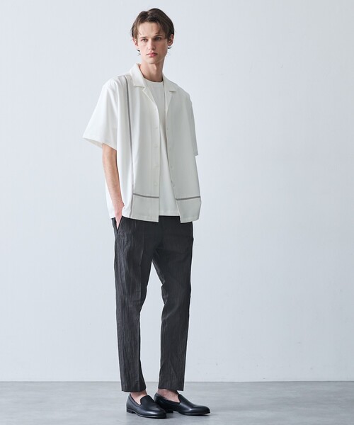 5351 POUR LES HOMMES（ゴーサンゴーイチプールオム）の「Lライン オープンカラー 半袖シャツ（シャツ/ブラウス・メンズ・ホワイト/ライトグレー/ブラック・44/46/48/50）」の21枚目の写真