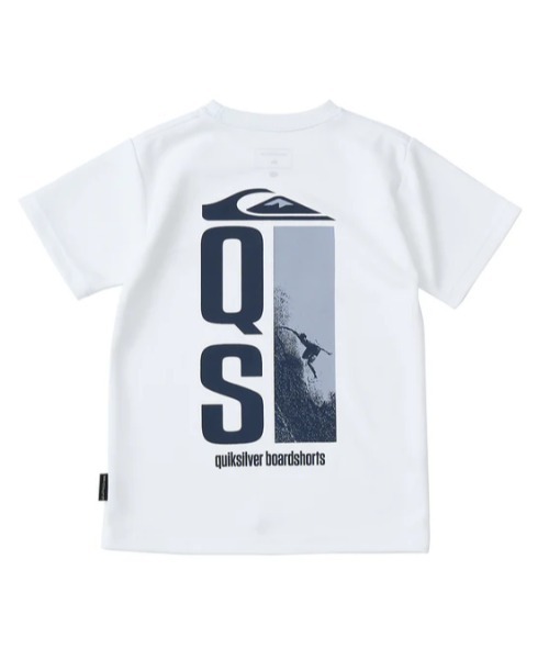 Quiksilver（クイックシルバー）の「QUIK DROP SS YOUTH /クイックシルバーキッズバックプリント半袖ラッシュガード（水着）（ラッシュガード・キッズ・ホワイト/ブラック/チャコールグレー・160/130/140/150）」の2枚目の写真
