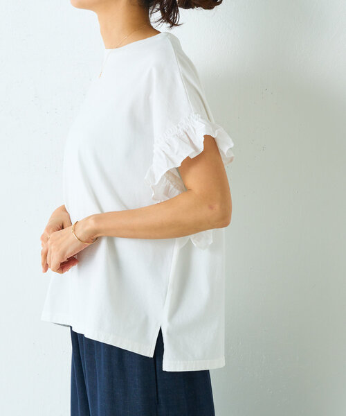 フリルスリーブTee（Tシャツ/カットソー）｜BEARDSLEY