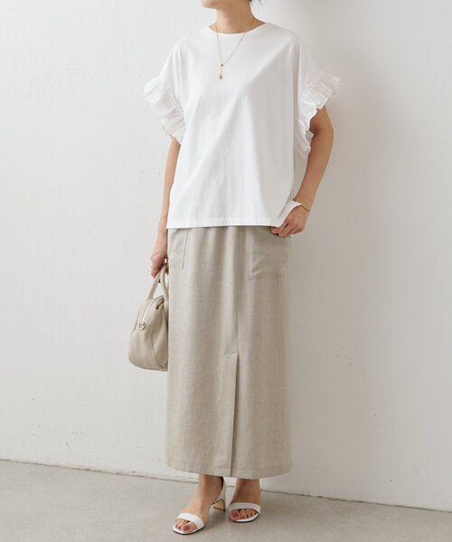 BEARDSLEY(ビアズリー)の「フリルスリーブTee(Tシャツ/カットソー・レディース・ブラック/ホワイト・FREE)」の17枚目の写真