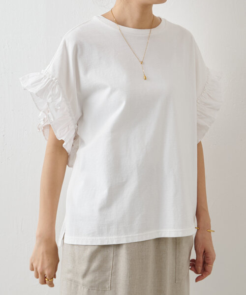 BEARDSLEY フリルスリーブTee フリルスリーブTee（Tシャツ/カットソー）｜BEARDSLEY