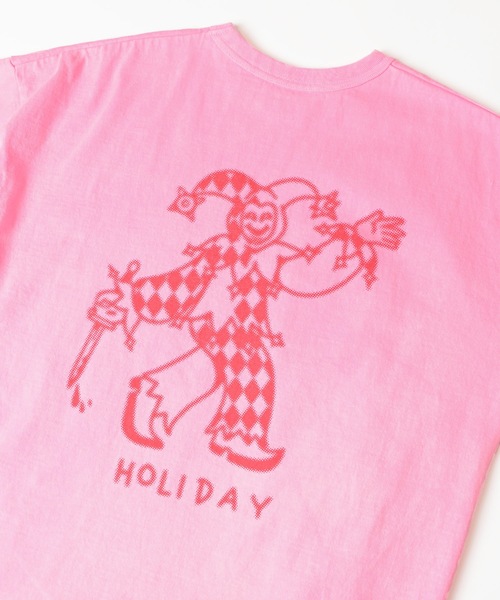 HOLIDAY(ホリデイ)の「SUPER FINE DRY S/S T-SHIRT (CLOWN) スーパーファインドライショートスリーブTシャツ (クラウン)(Tシャツ/カットソー・レディース・ピンク/ホワイト・M/XL)」の7枚目の写真
