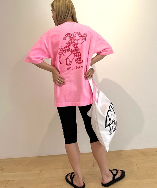 HOLIDAY(ホリデイ)の「SUPER FINE DRY S/S T-SHIRT (CLOWN) スーパーファインドライショートスリーブTシャツ (クラウン)(Tシャツ/カットソー・レディース・ピンク/ホワイト・M/XL)」の10枚目の写真