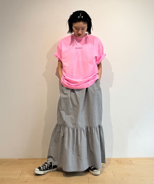 HOLIDAY(ホリデイ)の「SUPER FINE DRY S/S T-SHIRT (CLOWN) スーパーファインドライショートスリーブTシャツ (クラウン)(Tシャツ/カットソー・レディース・ピンク/ホワイト・M/XL)」の15枚目の写真