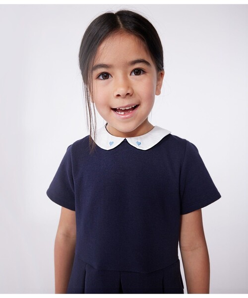 PETIT BATEAU(プチバトー)の「半袖ワンピース(ワンピース・キッズ・ネイビー・3YEAR/4YEAR/5YEAR)」の3枚目の写真