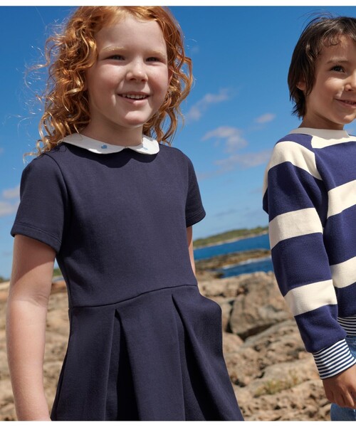 PETIT BATEAU(プチバトー)の「半袖ワンピース(ワンピース・キッズ・ネイビー・3YEAR/4YEAR/5YEAR)」の4枚目の写真