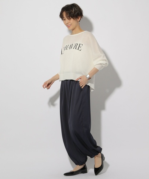 Elura（エルーラ）の「シルクライクカーブパンツ＜低身長サイズあり＞/320163（その他パンツ・レディース・ブラウン系その他2/ネイビー・FREE/FREE(S)）」の20枚目の写真