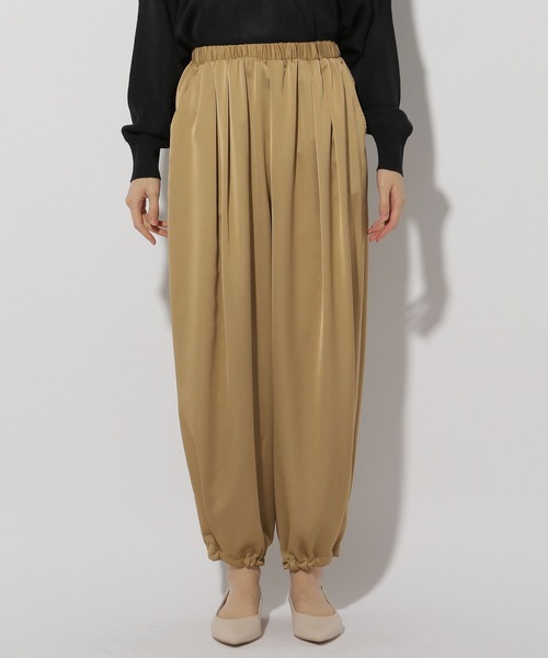 Elura（エルーラ）の「シルクライクカーブパンツ＜低身長サイズあり＞/320163（その他パンツ・レディース・ブラウン系その他2/ネイビー・FREE/FREE(S)）」の8枚目の写真