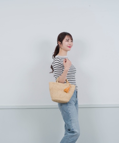 【AMIRI】ラフィアロゴカゴバッグミニ★国内発関税込 セール】【LIMAIA/リマイア】ラフィア素材 かごバッグ