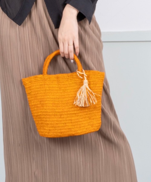 【AMIRI】ポーチ付！ラフィアロゴカゴバッグ★国内発関税込 MARNI マルニ レディース ラフィア スモール トートバッグ ロゴ