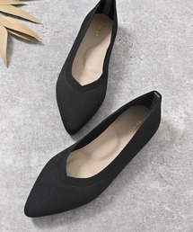 ニットフラットパンプス