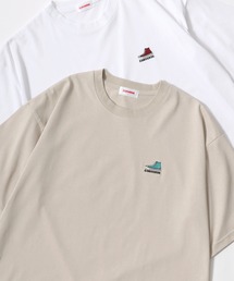 CONVERSE/コンバース DRY/吸水速乾 UVカット オーバーサイズ オールスター スニーカー ロゴ ワンポイント刺繍 半袖Tシャツ/レディース メンズ