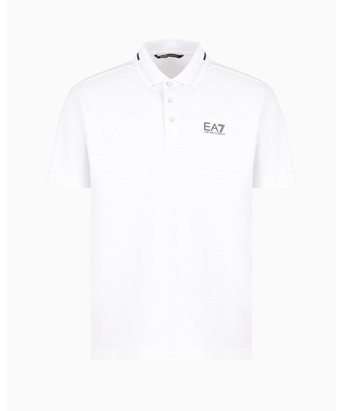 EMPORIO ARMANI EA7（エンポリオアルマーニイーエーセブン）の「【エンポリオ アルマーニ EA7】Tennis Club ポロシャツ ストレッチコットンピケ（ポロシャツ・メンズ・ホワイト/ネイビー・LARGE/MEDIUM/SMALL/X-LARGE/XX-LARGE）」の5枚目の写真