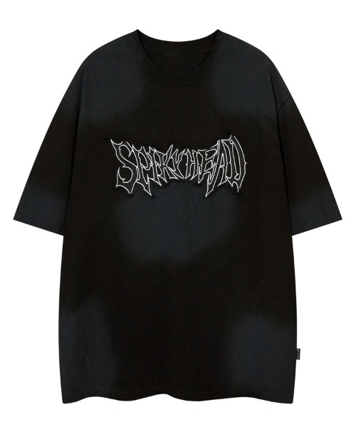 Ressaca（レサーカ）の「オーバーサイズダメージ刺繍ロゴTシャツ（Tシャツ/カットソー・メンズ・ブラック/ライトグレー・M/L/XL）」の2枚目の写真