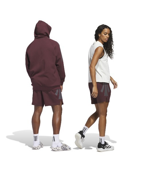 adidas(アディダス)の「adidas BASKETBALL SPACER SHORT(アディダス バスケットボール スペーサーショーツ(ジェンダーニュートラル))(その他パンツ・メンズ・レッド系/ベージュ系・LARGE/MEDIUM/X-LARGE)」の3枚目の写真