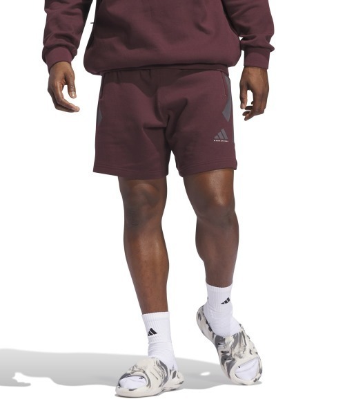 adidas(アディダス)の「adidas BASKETBALL SPACER SHORT(アディダス バスケットボール スペーサーショーツ(ジェンダーニュートラル))(その他パンツ・メンズ・レッド系/ベージュ系・LARGE/MEDIUM/X-LARGE)」の5枚目の写真