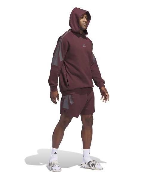 adidas(アディダス)の「adidas BASKETBALL SPACER SHORT(アディダス バスケットボール スペーサーショーツ(ジェンダーニュートラル))(その他パンツ・メンズ・レッド系/ベージュ系・LARGE/MEDIUM/X-LARGE)」の7枚目の写真