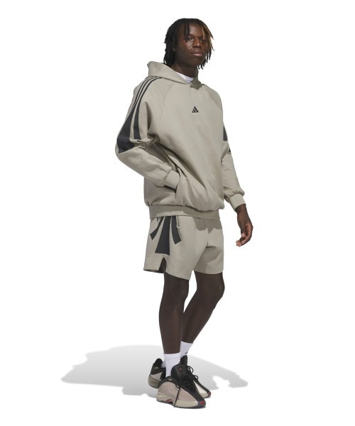 adidas(アディダス)の「adidas BASKETBALL SPACER SHORT(アディダス バスケットボール スペーサーショーツ(ジェンダーニュートラル))(その他パンツ・メンズ・レッド系/ベージュ系・LARGE/MEDIUM/X-LARGE)」の15枚目の写真