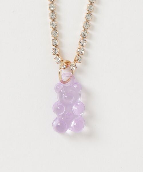 セール！Glitter グミベア ネックレス セール】【rae】ラインストーングミベアネックレス（ネックレス）｜rae