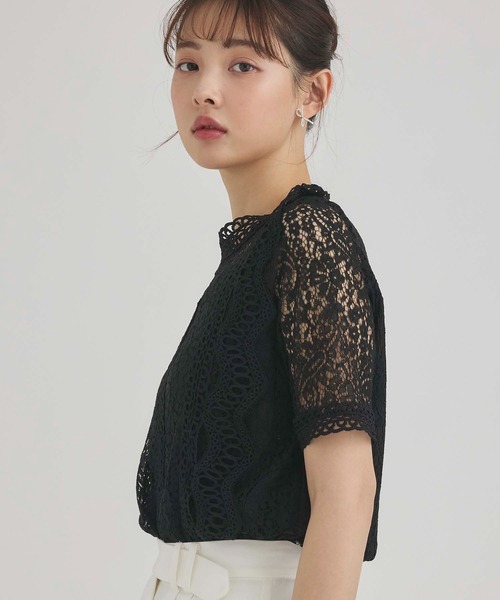 fifth(フィフス)の「総レースフリルトップス(シャツ/ブラウス・レディース・ブラック/ピンク/ホワイト・M)」の20枚目の写真