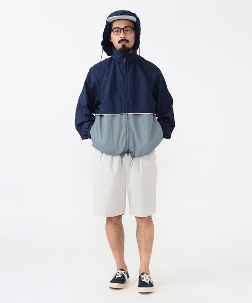 BEAMS PLUS(ビームスプラス)の「バイオ ウォッシュ 2プリーツ ツイル ショーツ(その他パンツ・メンズ・サックスブルー/オフホワイト・M/L)」の4枚目の写真