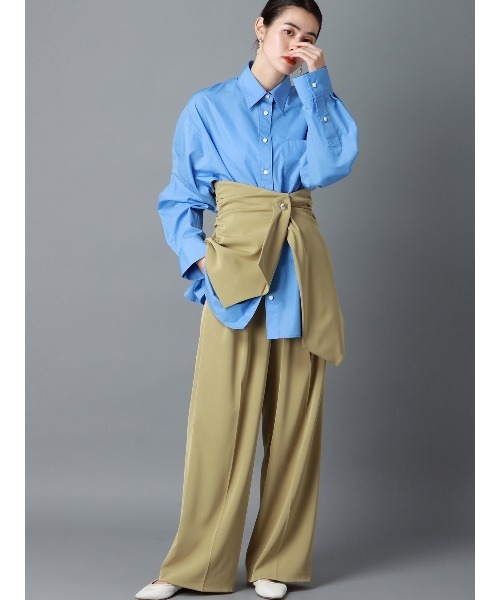 CIS.（シス）の「CIS． リネンルックパンツ＆コルセット ウォッシャブル ストレッチ（その他パンツ・レディース・オリーブ系/ブラック系・34(5号)/36(7号)/38(9号)/40(11号)）」の16枚目の写真