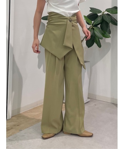 CIS.（シス）の「CIS． リネンルックパンツ＆コルセット ウォッシャブル ストレッチ（その他パンツ・レディース・オリーブ系/ブラック系・34(5号)/36(7号)/38(9号)/40(11号)）」の19枚目の写真