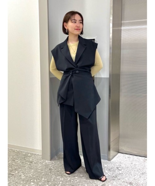 CIS.（シス）の「CIS． リネンルックパンツ＆コルセット ウォッシャブル ストレッチ（その他パンツ・レディース・オリーブ系/ブラック系・34(5号)/36(7号)/38(9号)/40(11号)）」の13枚目の写真