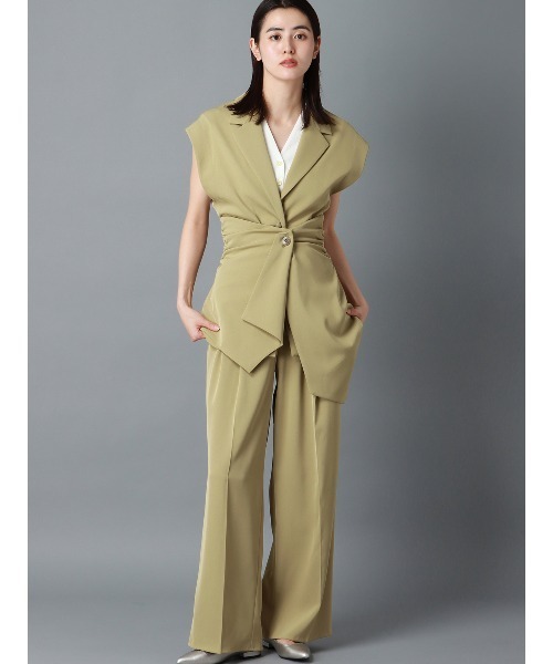 CIS.（シス）の「CIS． リネンルックパンツ＆コルセット ウォッシャブル ストレッチ（その他パンツ・レディース・オリーブ系/ブラック系・34(5号)/36(7号)/38(9号)/40(11号)）」の17枚目の写真