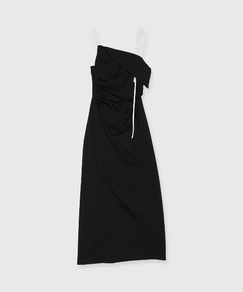 JOSE MOON（ジョゼムーン）の「ASYMMETRY JERJEY DRESS/アシンメトリージャージドレス（ワンピース・レディース・ブラック/グレー/ブルー・36/38）」の8枚目の写真