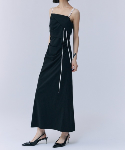ASYMMETRY JERJEY DRESS/アシンメトリージャージドレス