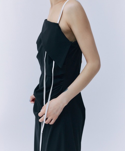 JOSE MOON（ジョゼムーン）の「ASYMMETRY JERJEY DRESS/アシンメトリージャージドレス（ワンピース・レディース・ブラック/グレー/ブルー・36/38）」の20枚目の写真