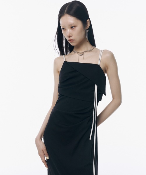 ASYMMETRY JERJEY DRESS/アシンメトリージャージドレス