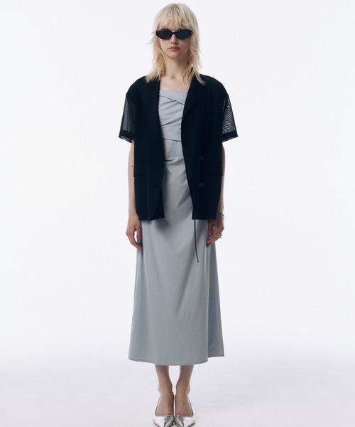 ASYMMETRY JERJEY DRESS/アシンメトリージャージドレス