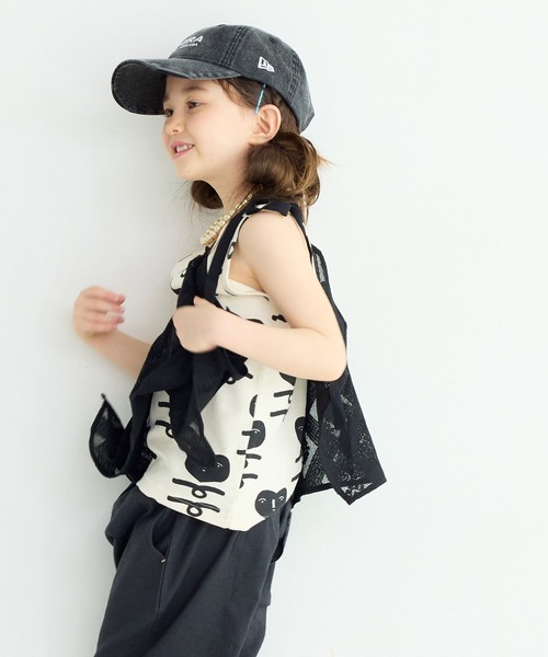 MARKEY'S（マーキーズ）の「総柄タンクトップ（タンクトップ・キッズ・ライトグリーン/グリーン/オレンジ/ライトブルー/ミント/パープル/レッド系その他/ブラック/ブラック系その他/グレー・80/90/100/110/120/130/140）」の3枚目の写真