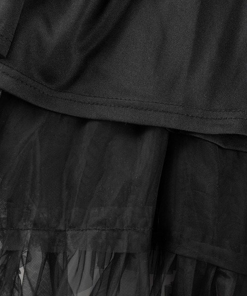 me+em select(ミームセレクト)の「【 2color 】レイヤードボリュームフリルチュールスカート / layered volume frill tulle skirt(スカート・レディース・ホワイト/ブラック・FREE)」の4枚目の写真