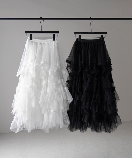 TulleフリルパネルLayeredスカート TulleフリルパネルLayeredスカート Mサイズ 新品