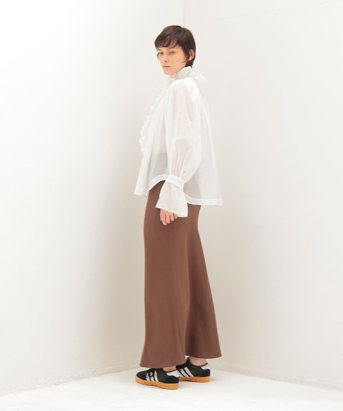 DRESSLAVE(ドレスレイブ)の「double cloth mermaid skirt(ダブルクロスマーメイドスカート)(スカート・レディース・グレー/ブラウン・36/38)」の6枚目の写真