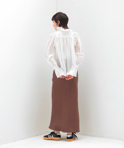 DRESSLAVE(ドレスレイブ)の「double cloth mermaid skirt(ダブルクロスマーメイドスカート)(スカート・レディース・グレー/ブラウン・36/38)」の7枚目の写真