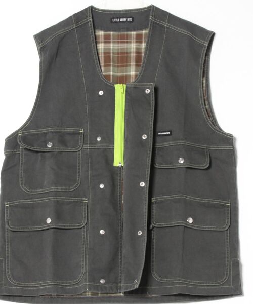 ベスト ジレ /Little sunny bite/twill vest レディース メンズ Little sunny bite ベスト ジレ /Little bite/twill vest