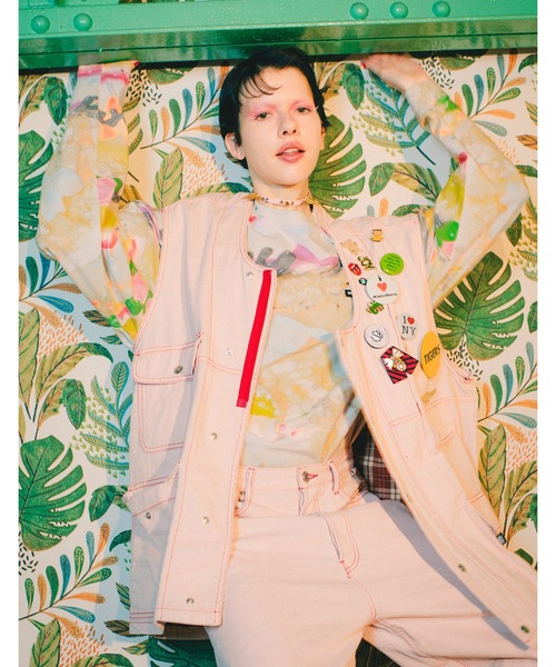 Little sunny bite(リトルサニーバイト)の「/Little sunny bite/twill vest(ベスト・レディース・ブルー/ブラック・MEDIUM/SMALL)」の19枚目の写真