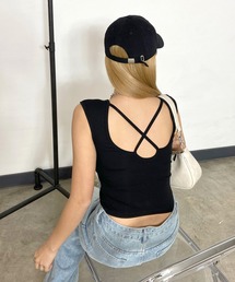 フレンチバッククロスタンクトップ