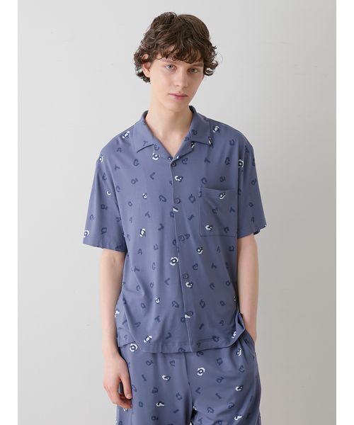 セール】【HOMME】レオパード総柄シャツ（ルームウェア/パジャマ