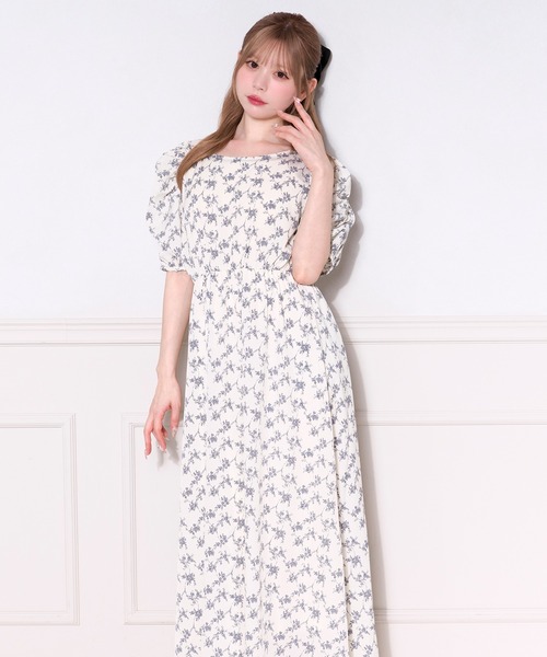 apres jour(アプレジュール)の「パフスリーブ花柄ワンピース(ワンピース・レディース・グリーン系その他/レッド系その他/ブルー系その他・フリー/X-LARGE)」の13枚目の写真